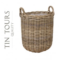 OKRĄGŁY KOSZ Z RATTANU Z...